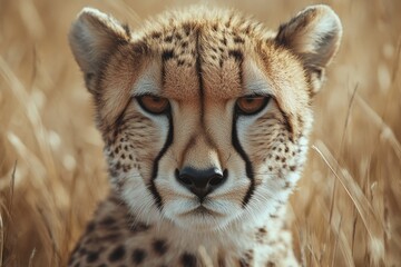 Obraz premium Cheetah in open field