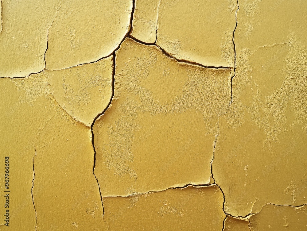 Canvas Prints Cracked Building Wall