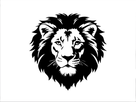 lion head  transparent background png file,