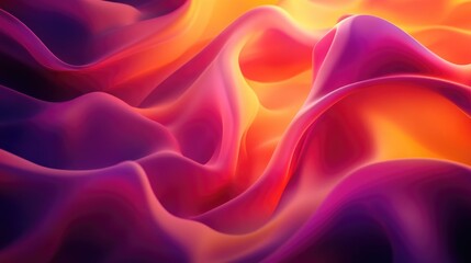 Fototapeta premium Abstract Purple and Orange Fluid Shapes, Flowing and Swirling, Creating an Artistic and Dynamic Composition