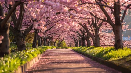 Fototapeta premium Cherry Blossom Pathway