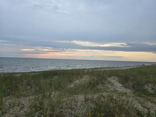 sunset over the river