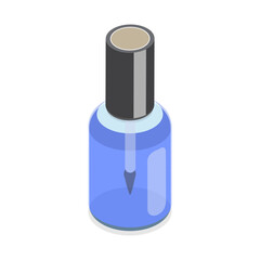 3D Isometric Flat Vector Illustration of Manicure Procedure, Nail Beauty Spa. Item 1