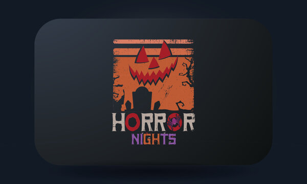 Horror Nights Halloween T-shirt Design