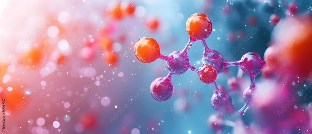 Poster vibrant representation of l carnitine s molecular structure conveying its importance in metabolic pr