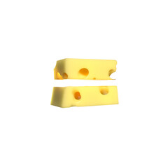 Cheese alphabet. Equals sign on transparent background, 3d render.