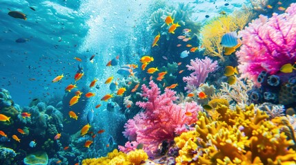 Obraz premium Underwater Coral Reef Paradise