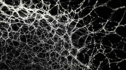 Fototapeta premium A single point radiating outward with hundreds of connecting lines, forming a complex yet structured web of interactions, representing expansive networks