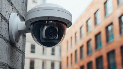 Security cameras monitoring every corner of a prison yard, Prison surveillance, high security