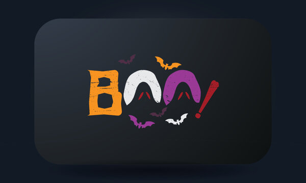 Boo Halloween T-shirt Design