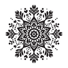 Simple flower mandala vector art illustration