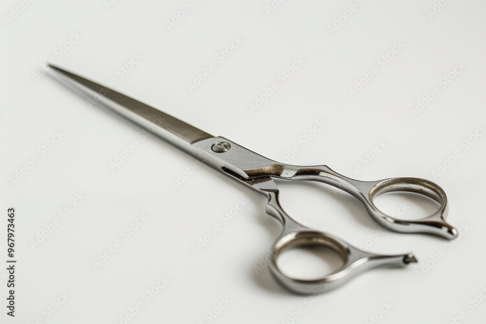 Poster Scissors sitting on a table with no surrounding context