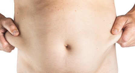 Naklejka premium big belly of a man