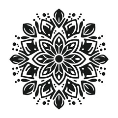 Simple flower mandala vector art illustration