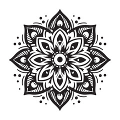 Simple flower mandala vector art illustration