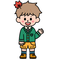 가을 어린이 일러스트