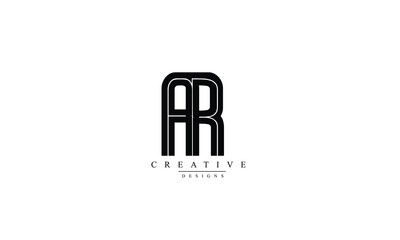 Alphabet letters Initials Monogram logo AR RA A R