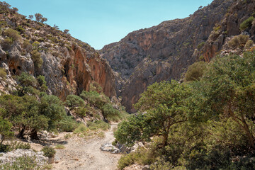 Entrance of the Valley leading to Agiofaraggo beach, crete, greece
