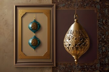 old lamp on the wall of the house Eid card disco ball, blue disco ball Dynamic liquid background in gradient. Ai image light ball, background , 