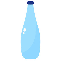 Water bottle flat style