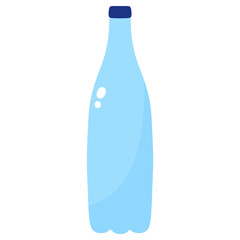 Water bottle flat style