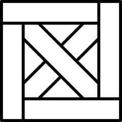 Delivery packaging vector icon. Cargo cardboard box icons. Carton package sign from line geometric shapes.