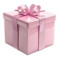 Obraz premium Charming Pink Gift Box with Bow | Great for Birthdays, Holidays, and Special Events