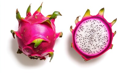 Dragon Fruit: Whole and Sliced