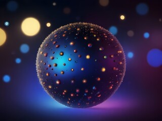 disco ball on black disco ball, blue disco ball Dynamic liquid background in gradient. Ai image light ball, background , 