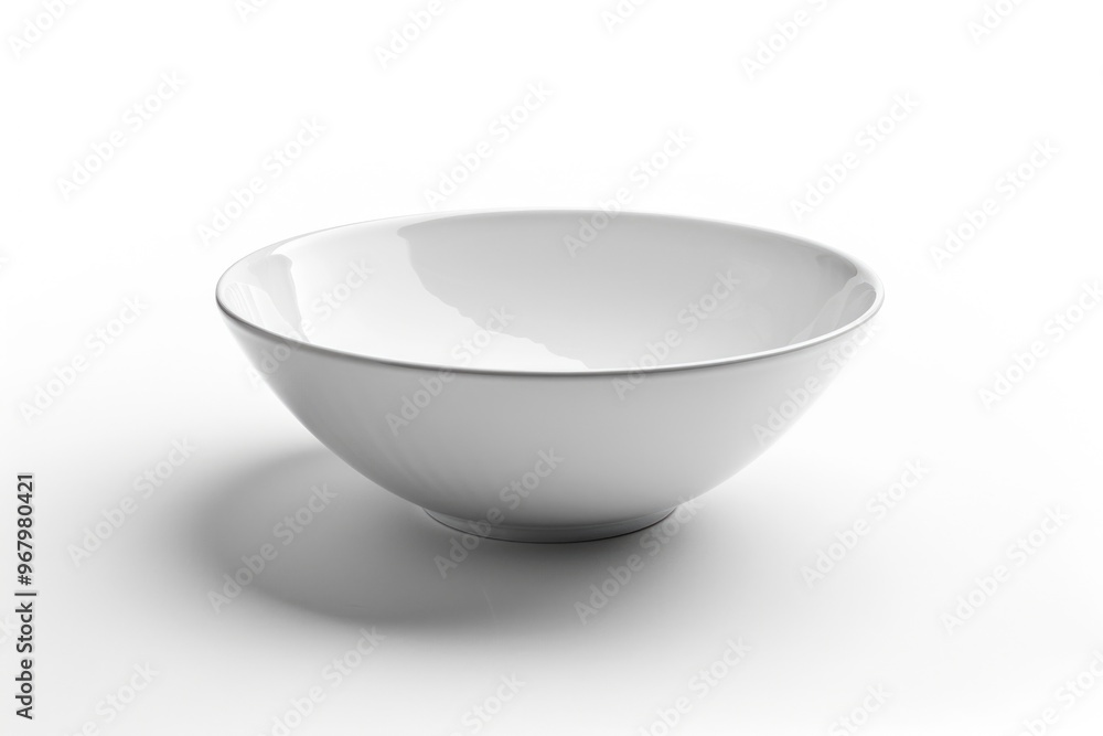 Poster a white ceramic bowl sits on a table with a simple and clean design