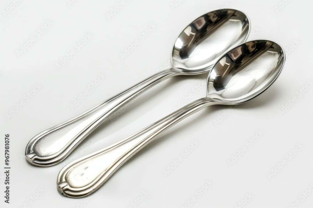 Poster a pair of kitchen utensils resting on a flat surface, ideal for use in various food preparation task