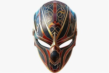 A close-up shot of a mask on a white background, perfect for use in beauty or fashion products promotions