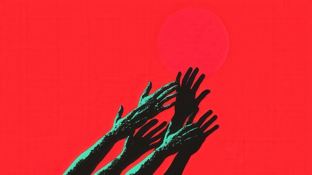 An abstract ladder of hands, each hand reaching down to pull another upward, representing the support structure of mentorship