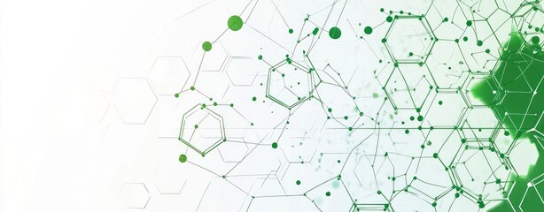 Obraz premium Abstract Green Network Pattern