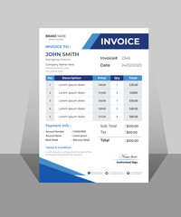 modern invoice template vector design