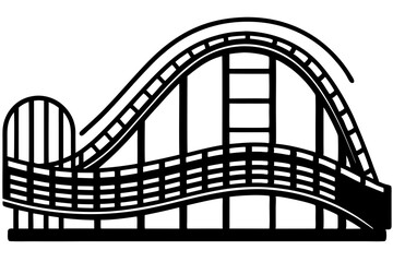 
Roller Coaster Vector Silhouette, Rollercoaster Black Clip art	

