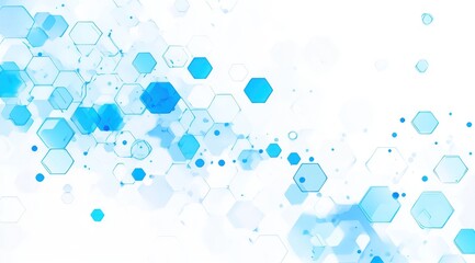 Abstract Blue Hexagon Pattern Background
