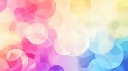 A vibrant abstract background featuring colorful circles and soft shapes, forming a calming and modern composition in pastel tones. This elegant vector design creates a harmonious visual, making it pe
