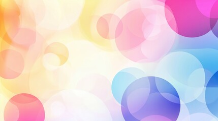 A vibrant abstract background featuring colorful circles and soft shapes, forming a calming and modern composition in pastel tones. This elegant vector design creates a harmonious visual, making it pe