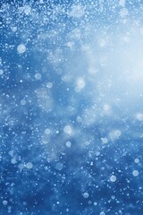 Fototapeta premium Dark blue sky with white snowflakes, magical winter night.