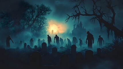 Halloween, Haunting, Witches, Ghosts, Haunted, Vampire, Cemetery, Pattern Background, Wallpaper, Cover and Screen for Smartphone, PC, Laptop, 9:16 and 16:9 Format