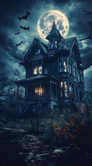 Halloween, Haunting, Witches, Ghosts, Haunted, Vampire, Cemetery, Pattern Background, Wallpaper, Cover and Screen for Smartphone, PC, Laptop, 9:16 and 16:9 Format
