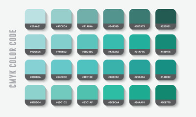 Pine Green Color Guide Palette with color Names. Color Palette, Fashion Trend Pantone Color Palette