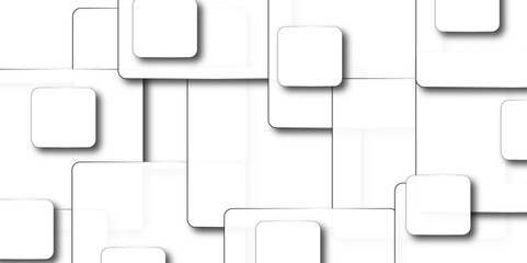 Abstract background with white and gray color technology modern background design. Abstract background with grey tone of many square and rectangles shapes on white background.