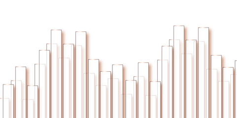 abstract cut out transparent retro funky line pattern design abstract texture. gray and red Gradient Bar Soundwave. Linear Abstract Business chart, line graph and of stock market. 