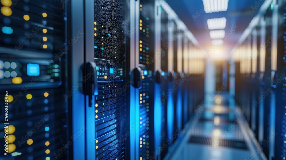Poster energy efficient data center with advanced cooling solutions and optimized hardware design