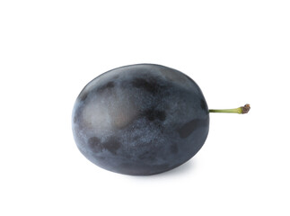 One tasty plum isolated on white. Fresh berry