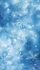 Enchanting blue winter snowflakes background for seasonal greetings and holiday cards design