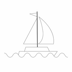 Simple icon of Travel by Sea Related Vector Line Icon. Port, Cruise Liner, Lighthouse and more. Editable Stroke.  Vector illustration flat style Eps 10. 