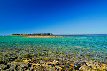 Fototapeta premium Porto Cesareo,panoramica della città dalla spiaggia di La Strea,Lecce,Puglia,Italia